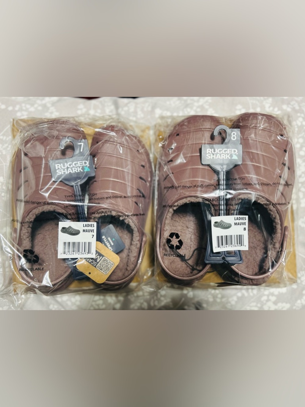 Rugged Shark Women's Lined Clog Sandal. Available in Sz 7, 8. 🆓Gift Until 06/08